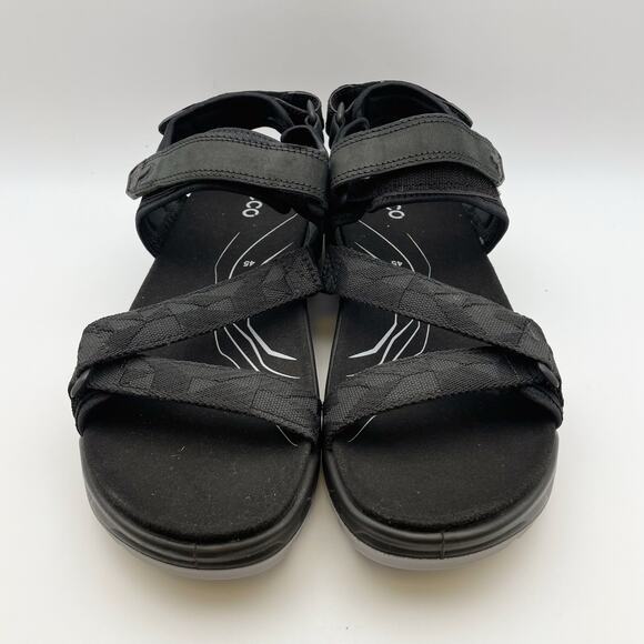 Ecco Men\'s Yucatan Coast Sandal US 11-11.5 EU 45 Black Leather Casual Sporty NIB main image 6